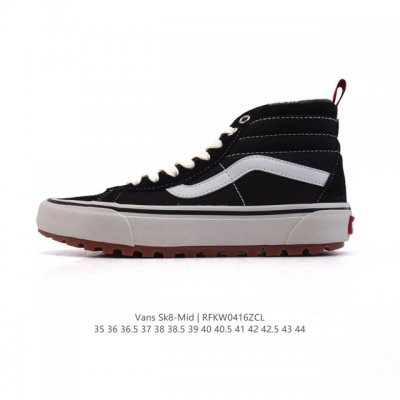 Vans 范斯Sk8-Hi 男女高帮滑板鞋-复古休闲运动鞋-Vans范斯。Vans推出的Sk8-Hi板鞋，以经典的款性和高帮设计呈现，鞋面采用优质帆布材质打造，