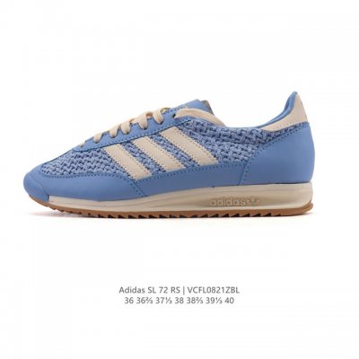 阿迪达斯Adidas Sl 72 Shoes 经典复古薄底运动鞋 T头鞋 三叶草复古休闲跑步鞋休闲运动鞋 这款经典运动鞋携复古型格，来访你的活力日常 采用舒爽帆