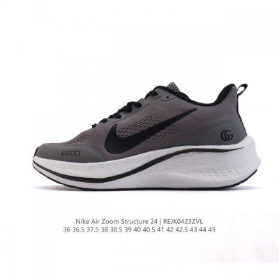 耐克Nike Zoom Structure 24 登月 厚底增高老爹鞋，透气舒适软底 抗磨避震从保而持良好的透气性。中部底分的 Zoom Air 气垫，为穿着者