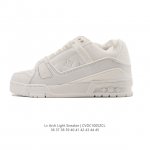 公司级 路易威登 Louis Vuitton Lv路易威登板鞋 时尚运动鞋潮厚底增高男鞋。舒适防滑底和百搭性霸屏整个时尚娱乐圈，细节调整完美主义！采用柔软皮革拼