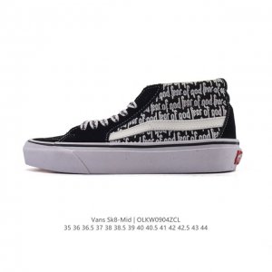万斯Vans范斯 经典系列 Sk8-Mid 中帮帆布拼接鞋 休闲运动硫化板鞋 情侣鞋时尚复古男女鞋。 类型：男女鞋 码数：35-44含硫化 编码：Olkw090