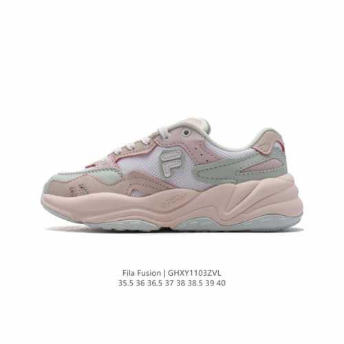斐乐 女款老爹鞋 FILA FUSION 厚底增高百搭运动板鞋 意大利百年经典运动品牌，网红单品 小红书推荐爆款 FILA斐乐新款小白鞋斐乐潮牌文化街头风运动鞋