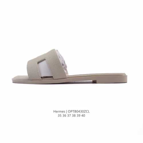 公司级 Hermes Footwear Woman 爱马仕 礼装 休闲拖鞋 黑白等多色万年经典爱马士 女神标配 度假 居家 必备凉拖鞋 东莞原厂真皮大底平底拖鞋