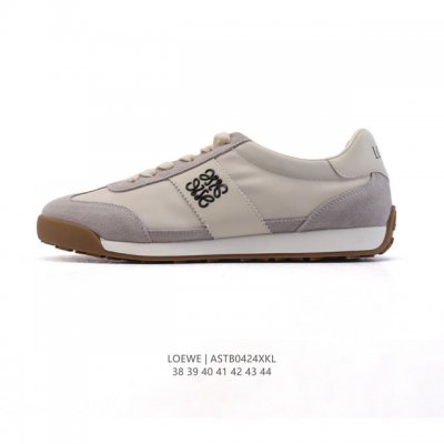 公司级 Loewe 罗意威 Ballet Runner 皮革织物拼接 简约圆头 系带 低帮 运动休闲鞋这双鞋是Loewe新发布的Ballet Runner 2.
