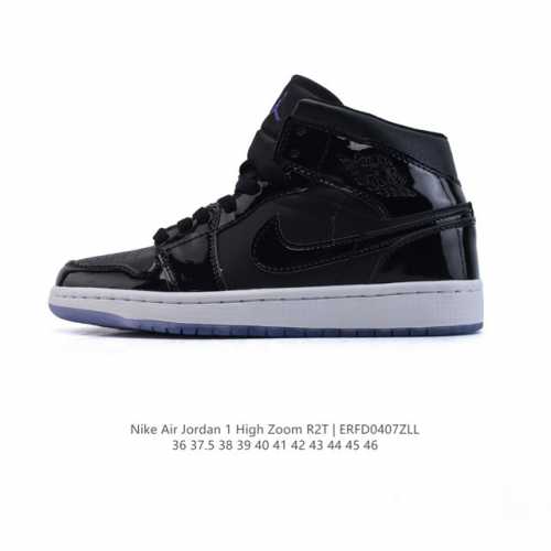 耐克 Jordan 乔丹 1 Zoom Air Retro High 经典复古篮球鞋 Aj1 乔丹1代 乔1运动鞋，优选Rb+Eva组合鞋底版，男女鞋真标，采用