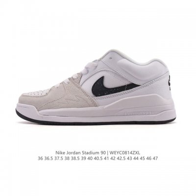真标 耐克 Nike Air Jordan Stadium Aj90 潮流运动板鞋 Aj90 充满了对Tinkerhathield 原创设计的致敬 包括中足网状