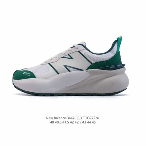 210 公司级新百伦 New Balance Nb3447 新百伦Nb系列男鞋 织物层牛皮防滑减震透气舒适耐磨减震低帮厚底增高休闲运动老爹鞋。 货号: U344