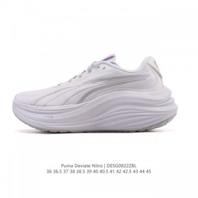 公司级 彪马 Puma Deviate Nitro3男女士2025年新款跑步鞋减震舒适缓冲回弹简约软底运动鞋注氮泡沫橡胶鞋垫耐磨防滑百搭老爹鞋 Deviate