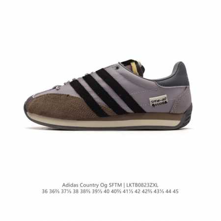 阿迪达斯 Adidas Country Og Shoes经典复古运动板鞋 T头鞋 久负盛名的复古风皮革经典运动鞋 Country Og系列鞋款于1970年问世， - 点击图像关闭
