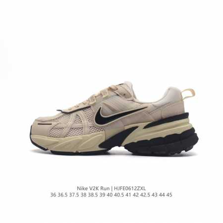 真标 Nike 耐克 V2K Run 减震防滑 复古低帮跑步鞋 超火复古跑鞋，采用太空革组合呼吸网眼布鞋面材质，搭载正确4层组合底模，嵌入tpu加固稳定模块,双 - 点击图像关闭