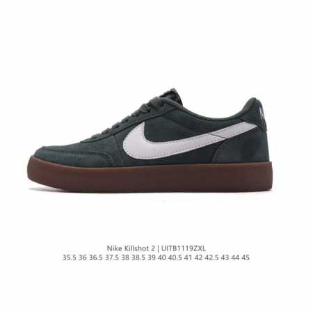 耐克板鞋 生胶米白 复古板鞋j.Crew X Nike 联名 Killshot Ii Leather 男女休闲复古运动鞋。采用米白色皮革制作鞋身，大号swoos - 点击图像关闭