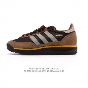 阿迪达斯Adidas Sl 72 Shoes 经典复古薄底运动鞋 T头鞋 三叶草复古休闲跑步鞋休闲运动鞋 这款经典运动鞋携复古型格，来访你的活力日常 采用舒爽帆
