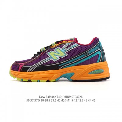 New Balance Mr740 Nb新百伦系列复古老爹风休闲运动慢跑鞋。采用轻质牛剖革拼接透气网眼衬垫织物鞋面材质 T-Beam大底提供足步弓支撑 保持步态