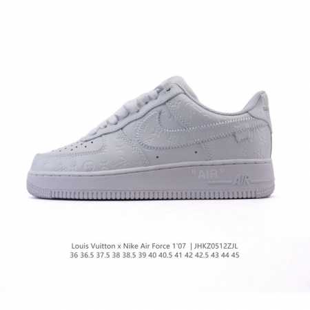 公司级 Louis Vuitton X Nike Air Force 1 Low 路易威登联名 小白鞋 耐克 空军一号低帮百搭休闲运动板鞋。柔软、弹性十足的缓震 - 点击图像关闭