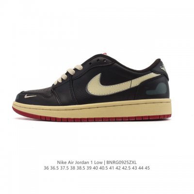 耐克 乔丹Air Jordan 1 Low Aj1 乔1 乔丹1代Aj1 低帮复古文化休闲运动篮球鞋。该鞋款从 1985 年元年款汲取设计灵感，焕新演绎简约经典