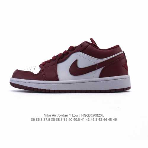 耐克 乔丹Air Jordan 1 Low Aj1 乔1 乔丹1代Aj1 低帮复古文化休闲运动篮球鞋。从1985 年面世的元年款汲取设计灵感，采用简洁大方的经典
