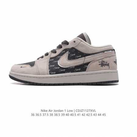 公司级 耐克 乔丹air Jordan 1 Low Aj1 乔1 乔丹1代aj1 低帮复古文化休闲运动篮球鞋。该鞋款从 1985 年元年款汲取设计灵感，焕新演绎 - 点击图像关闭