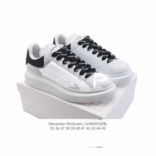 公司级 Alexandermcqueen 亚历山大 麦昆Mcq 运动小白鞋 厚底增高闪尾光滑牛皮平底鞋休闲鞋 时尚男女板鞋潮运动鞋 ，火爆到大街小巷无人不知，无