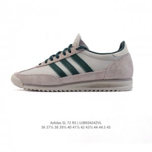 真标 阿迪达斯Adidas Sl 72 Shoes 经典复古薄底运动鞋T头鞋 三叶草复古休闲跑步鞋休闲运动鞋 这款经典运动鞋携复古型格，来访你的活力日常 采用柔