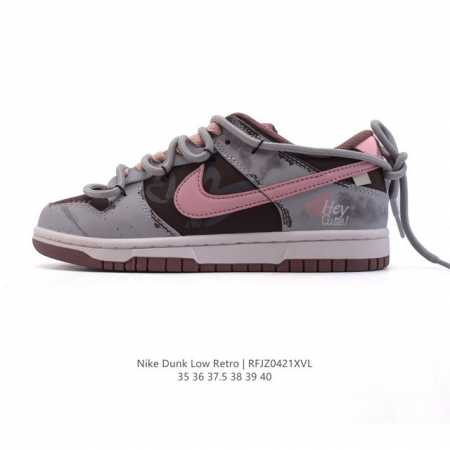 公司级 耐克 Nike Dunk Low Retro 运动鞋复古板鞋2025年新款 解构绑带 双鞋带，作为 80 年代经典篮球鞋款，起初专为硬木球场打造，后来成 - 点击图像关闭