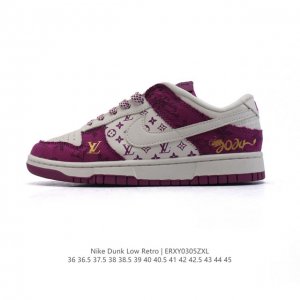 160 【二层皮】耐克Nike Dunk Low 板鞋 2025年新款 蛇年限定 Sb系列经典百搭休闲运动板鞋 路易威登联名。加厚鞋舌的填充，使舒适性大大提升，