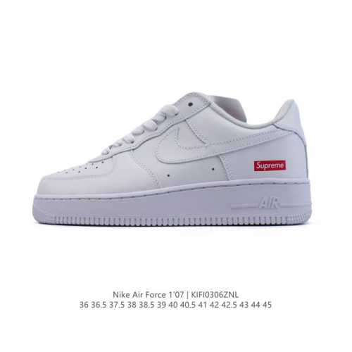 210 【公司级】耐克 Nike Air Force 1 '07 Low 空军一号含气垫 小白鞋 2025年新款 低帮百搭厚底增高休闲运动板鞋。柔软、弹性十足的