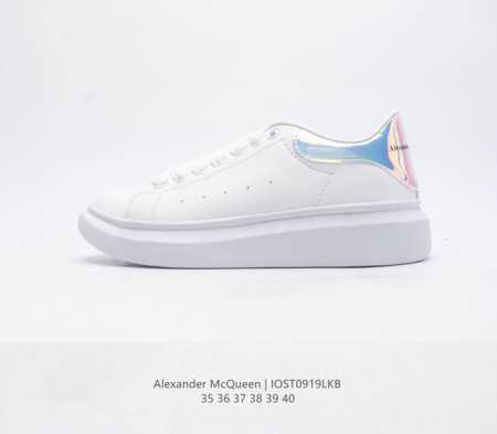 热销经典款 Alexandermcqueen 亚历山大 麦昆mcq 运动小白鞋厚底增高闪尾光滑牛皮平底鞋休闲鞋 时尚女板鞋潮运动鞋 火爆到大街小巷无人不知 无人 - 点击图像关闭
