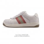公司级 Gucci 25新款板鞋女运动鞋德训鞋春季轻便系带透气情侣鞋休闲软底小白鞋透气孔皮革休闲德训 低帮 时尚板鞋，德训鞋的版型大家都知道 是非常显脚瘦的！这
