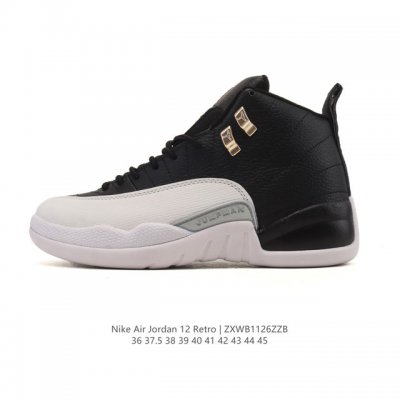 耐克 Aj 乔丹12代 Nike Air Jordan 12 Retro 篮球鞋 真碳含气垫 Aj12代 复刻男女子运动鞋，重现设计师汀克 哈特菲尔德广受赞誉的