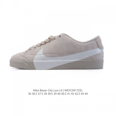 真标 带半码 Blazer City Low Lx 耐克新款大勾休闲鞋Blazer开拓者低帮板鞋！1973年为了进军篮球鞋市场，Nike模仿和改良了Conver