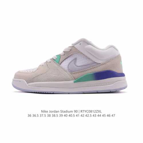 真标 耐克 Nike Air Jordan Stadium Aj90 潮流运动板鞋 Aj90 充满了对Tinkerhathield 原创设计的致敬 包括中足网状