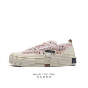 吴建豪个人新锐品牌xvessel G.O.P Mule Slip On 重工解构厚底软木运动鞋 百搭乞丐风增高帆布面板鞋休闲男女鞋，古法手工艺与皮鞋工艺完美结合
