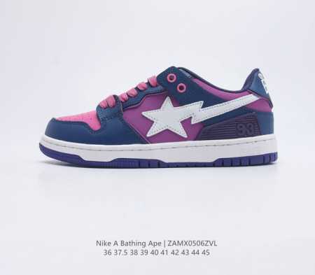 A Bathing Ape 安逸猿 男女运动鞋复古板鞋 升级原楦原纸版数据开发 采用超软皮革鞋面材质 内置全掌air sole气垫定制联乘 日本里原宿潮流品牌 - 点击图像关闭
