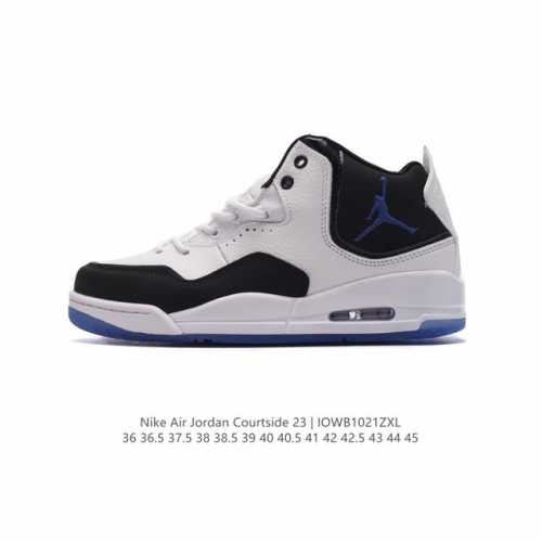 耐克 NIKE AIRJORDANCOURTSIDE23 乔丹23代 AJ23实战气垫缓震篮球鞋，Jordan 乔丹 男女鞋真标半码制，采用优质荔枝纹牛剖皮革鞋
