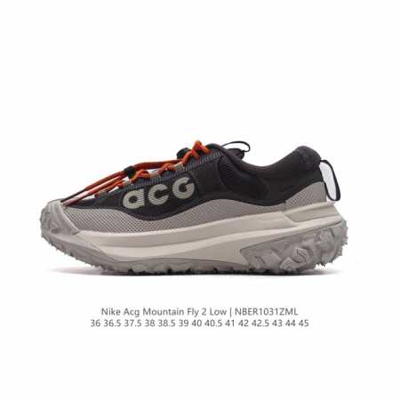 公司级 耐克 Nike ACG Mountain Fly 2 Low耐克户外登山鞋 山脉2代徒步跑鞋 男女运动鞋。采用匠心设计，打造耐穿迅疾风格，让你在沙漠、峡 - 点击图像关闭