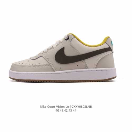 耐克Nike Court Vision Low 校园风低帮复古篮球板鞋男运动鞋。延续 年代复古篮球鞋，添加学院风细节。皮革组合鞋面，利落风格，重现复古篮球风范。