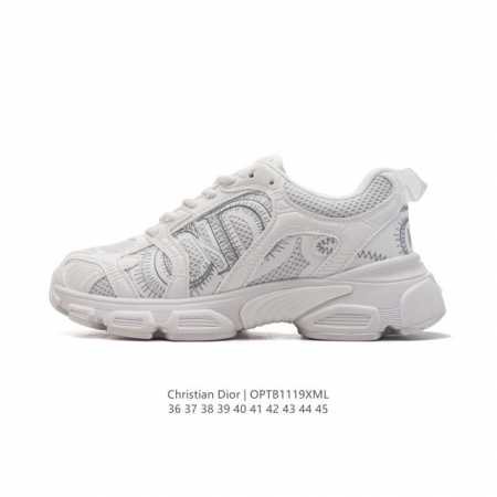 公司级 Dior迪奥 D-Connect 氯丁橡胶运动鞋 厚底增高老爹鞋。官方19Ss走秀款 采用透明橡胶镶片设计 高弹力透气针织面，鞋带饰以“Dior”标志 - 点击图像关闭