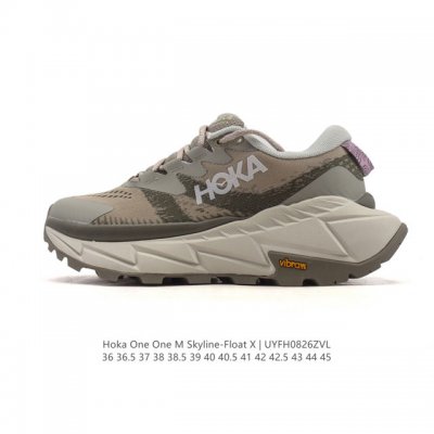 霍卡 Hoka One One 大地飞越 Skyline Float X 系列 网面透气 防滑轻便厚底跑步鞋天际线X老爹鞋，户外缓震越野徒步鞋 缓冲性为各种阶段