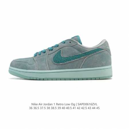 耐克 乔丹Air Jordan 1 Low Aj1 乔1 乔丹1代Aj1 低帮复古文化休闲运动篮球鞋。从1985 年面世的元年款汲取设计灵感，采用简洁大方的经典 - 点击图像关闭