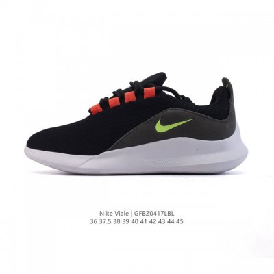 Nike Viale 耐克网面轻便舒适透气运动休闲跑步鞋。设计灵感源自马拉松跑步鞋，带来格外轻盈的脚感，以现代手法诠释快速理念。轻盈网眼鞋面结合合成材质翻毛皮，