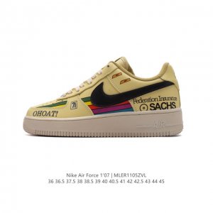 耐克 Nike Air Force 1 '07 Low 空军一号含气垫 低帮百搭厚底增高休闲运动板鞋。柔软、弹性十足的缓震性能和出色的中底设计，横跨复古与现代的