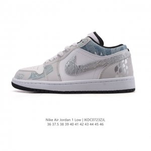 真标 耐克 乔丹Air Jordan 1 Low Aj1 乔1 乔丹1代Aj1 低帮复古文化休闲运动篮球鞋。从1985 年面世的元年款汲取设计灵感，采用简洁大方
