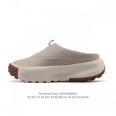 公司级 北面 北脸 The North Face 低帮休闲凉拖鞋 包头拖鞋 毛毛虫一脚蹬 休闲拖鞋 复古百搭厚底增高运动板鞋。居家室内外一脚蹬休闲面包鞋采用尼龙