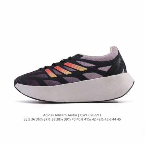 降价原价210元 阿迪达斯 Adidas 男女士休闲鞋 Adizero Aruku 减震耐磨缓冲回弹百搭运动鞋 厚底增高老爹鞋。今年曝光的Adidas Adiz