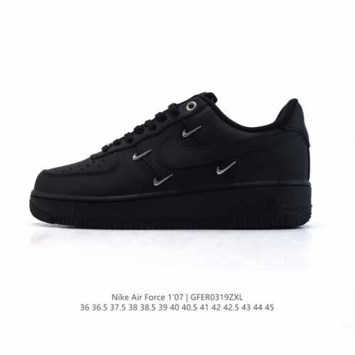 160 耐克 Nike Air Force 1 '07 Low 空军一号含气垫 小白鞋 低帮百搭厚底增高休闲运动板鞋。柔软、弹性十足的缓震性能和出色的中底设计，