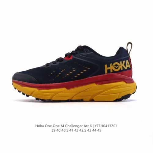 Hoka One One男Challenger Atr6挑战者全地形6减震平衡越野跑鞋 防水版，适合全地形路段，百公里越野无需换鞋。Hoka One One C