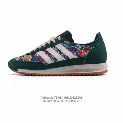 阿迪达斯Adidas Sl 72 Shoes 经典复古薄底运动鞋 T头鞋 三叶草复古休闲跑步鞋休闲运动鞋 这款经典运动鞋携复古型格，来访你的活力日常 采用舒爽帆