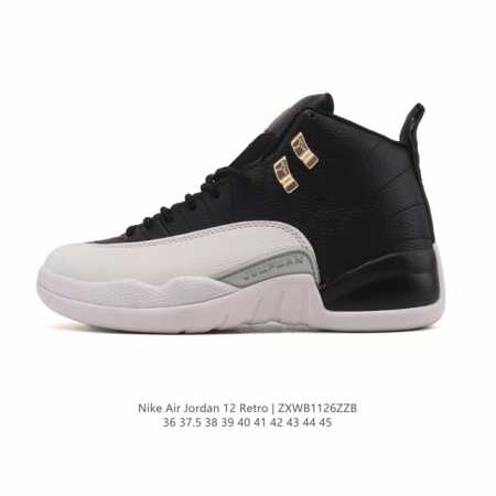 耐克 Aj 乔丹12代 Nike Air Jordan 12 Retro 篮球鞋 真碳含气垫 Aj12代 复刻男女子运动鞋，重现设计师汀克 哈特菲尔德广受赞誉的 - 点击图像关闭