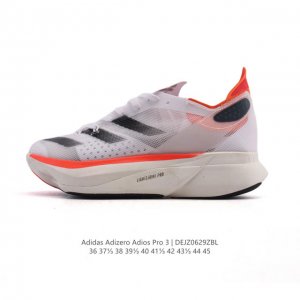 公司级 阿迪达斯男女同款运动鞋 加碳柱 2025年新款 Adizero Adios Pro 3专业长跑跑步鞋 厚底增高运动老爹鞋。Y-3 Adios Pro 3