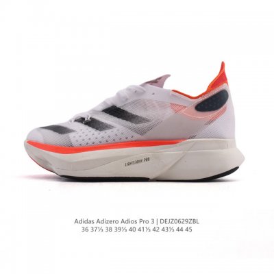公司级 阿迪达斯男女同款运动鞋 加碳柱 2025年新款 Adizero Adios Pro 3专业长跑跑步鞋 厚底增高运动老爹鞋。Y-3 Adios Pro 3